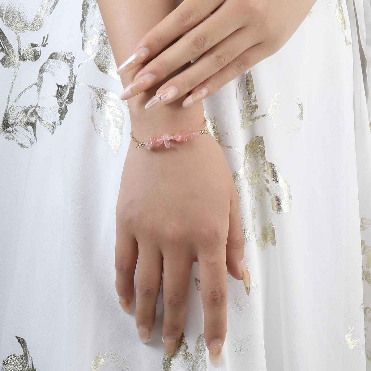 SALTY Bond Of Positive Energy Bracelet for Women and Girls| Anti-Tarnish | Gold and Pink