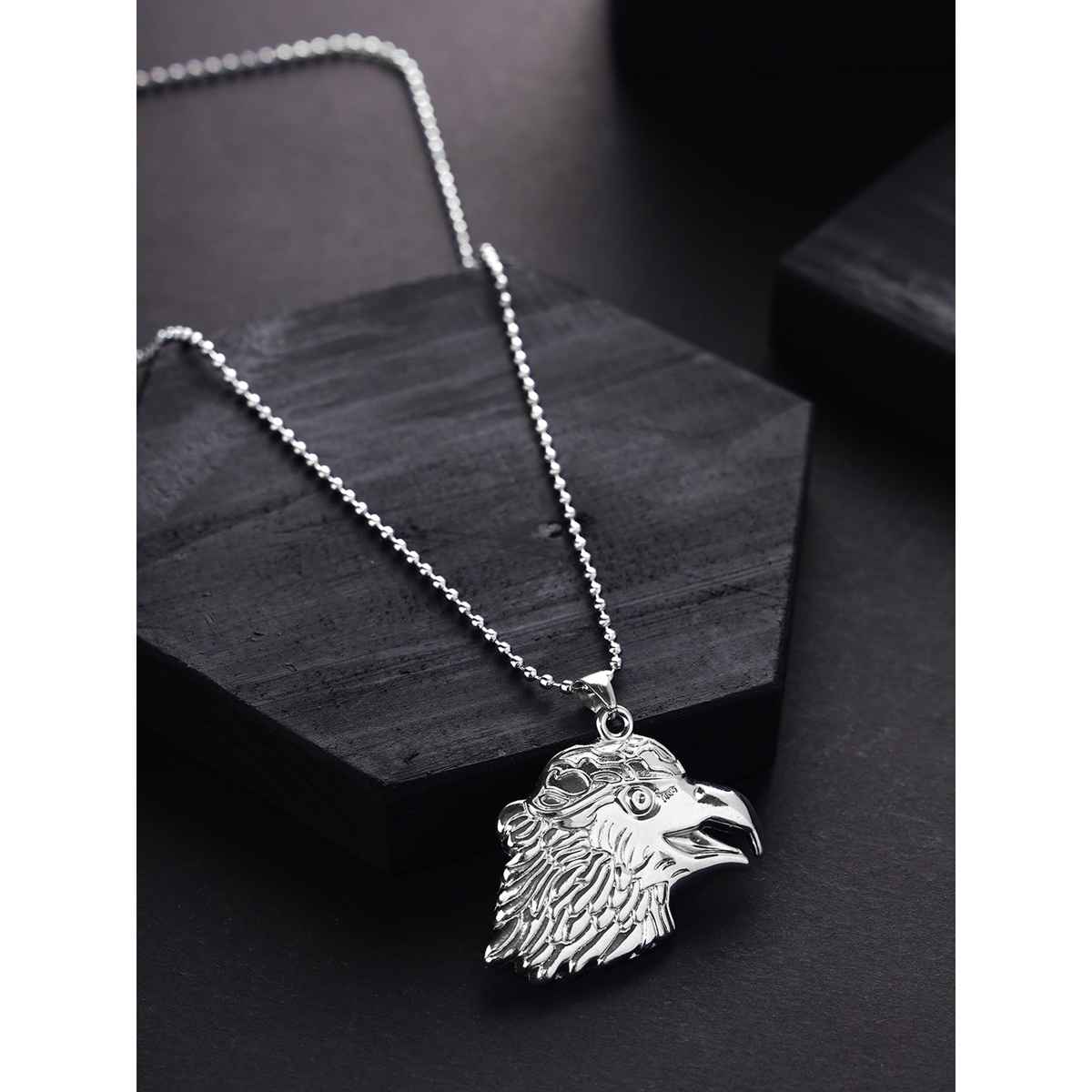 Priyaasi Men's Silver Stainless Steel Pendant Chain (Bd-Ch-10112)