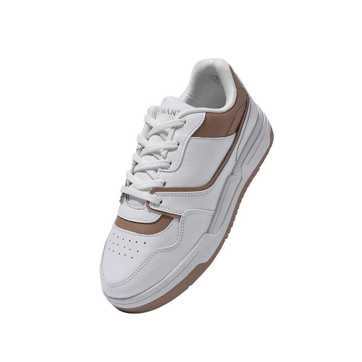 Neeman's Men's The SneakPops Sneakers | NM-TSP-WHTN | White and Tan - UK 10