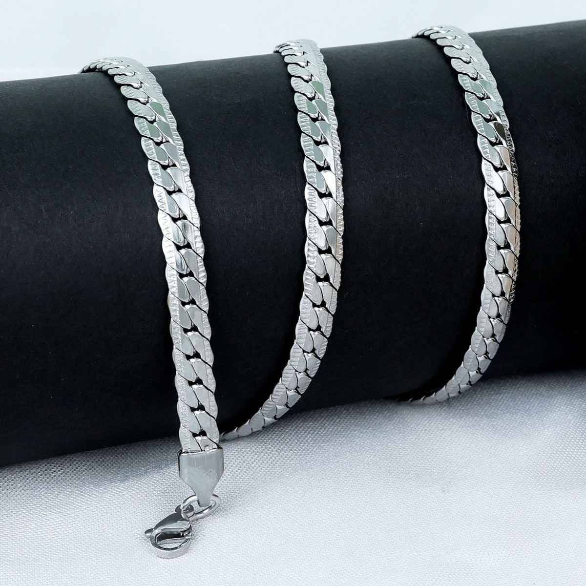 Fashion Frill Men's Interlink Chain Silver 20 Inches