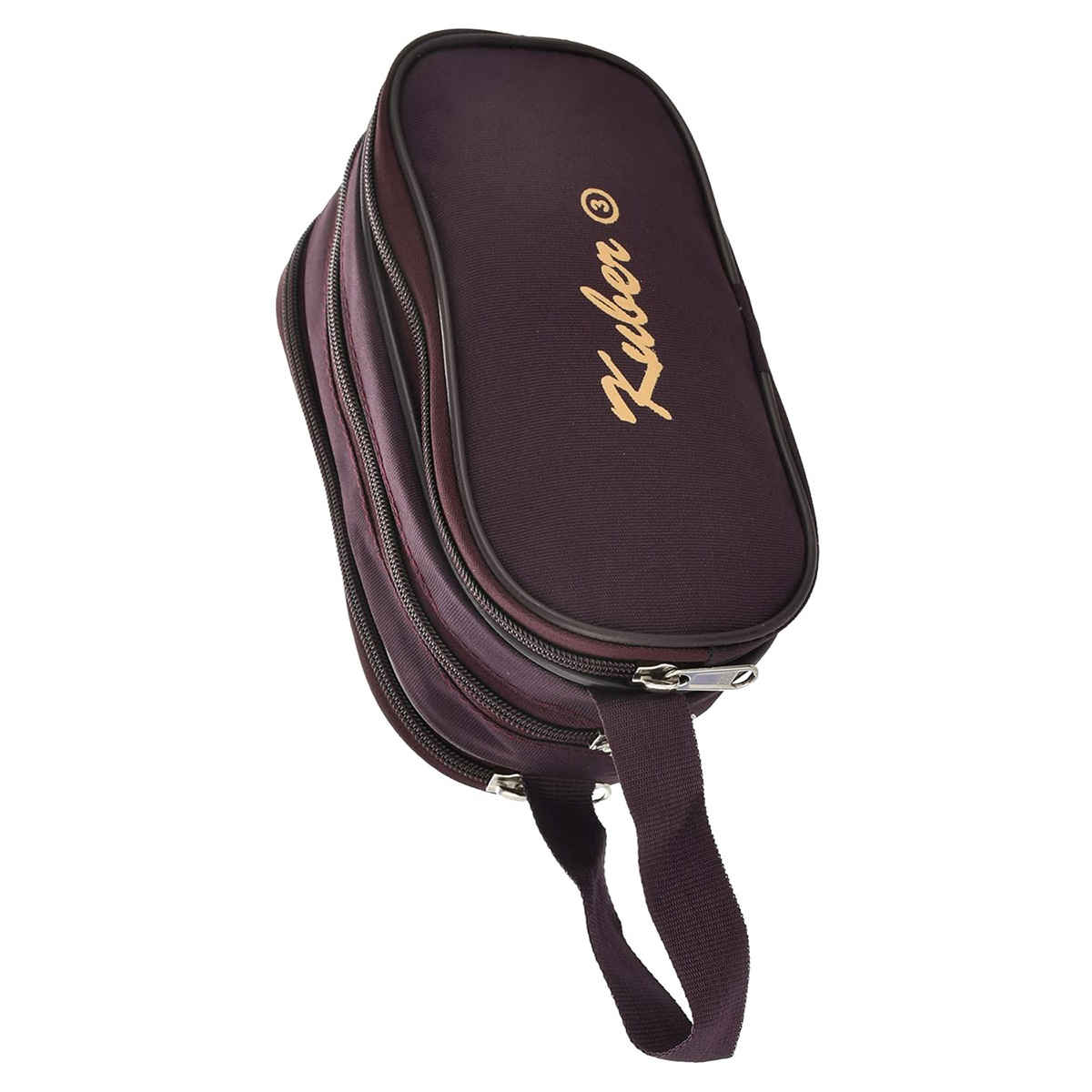 Kuber Industries Toiletry Bag|Travel Shaving Kit & Cosmetic Organizer|3 Zipper Compartments|Maroon