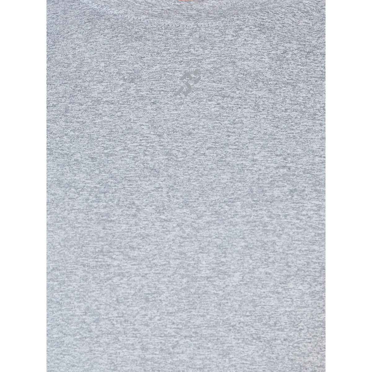 Styli Men's Compression T-shirt with Reflective Logo and Long Sleeves | Grey - S