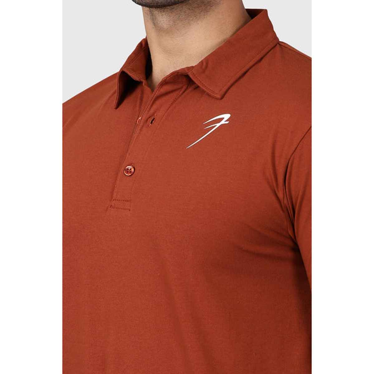 Fuaark Men's Polo GYM T-shirt | Salsa Brown - S