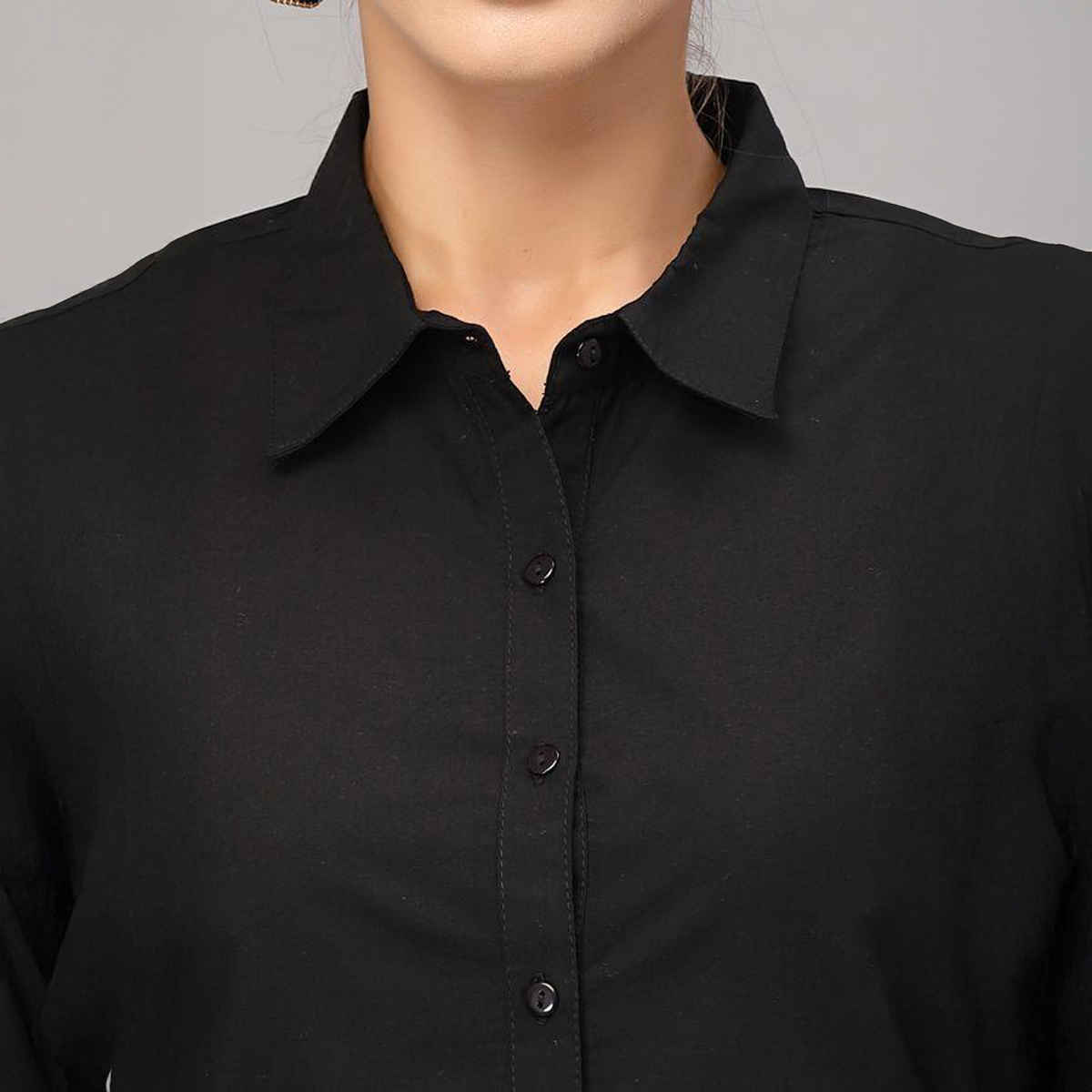 Style Quotient Women Black Classic Formal Shirt-Xl