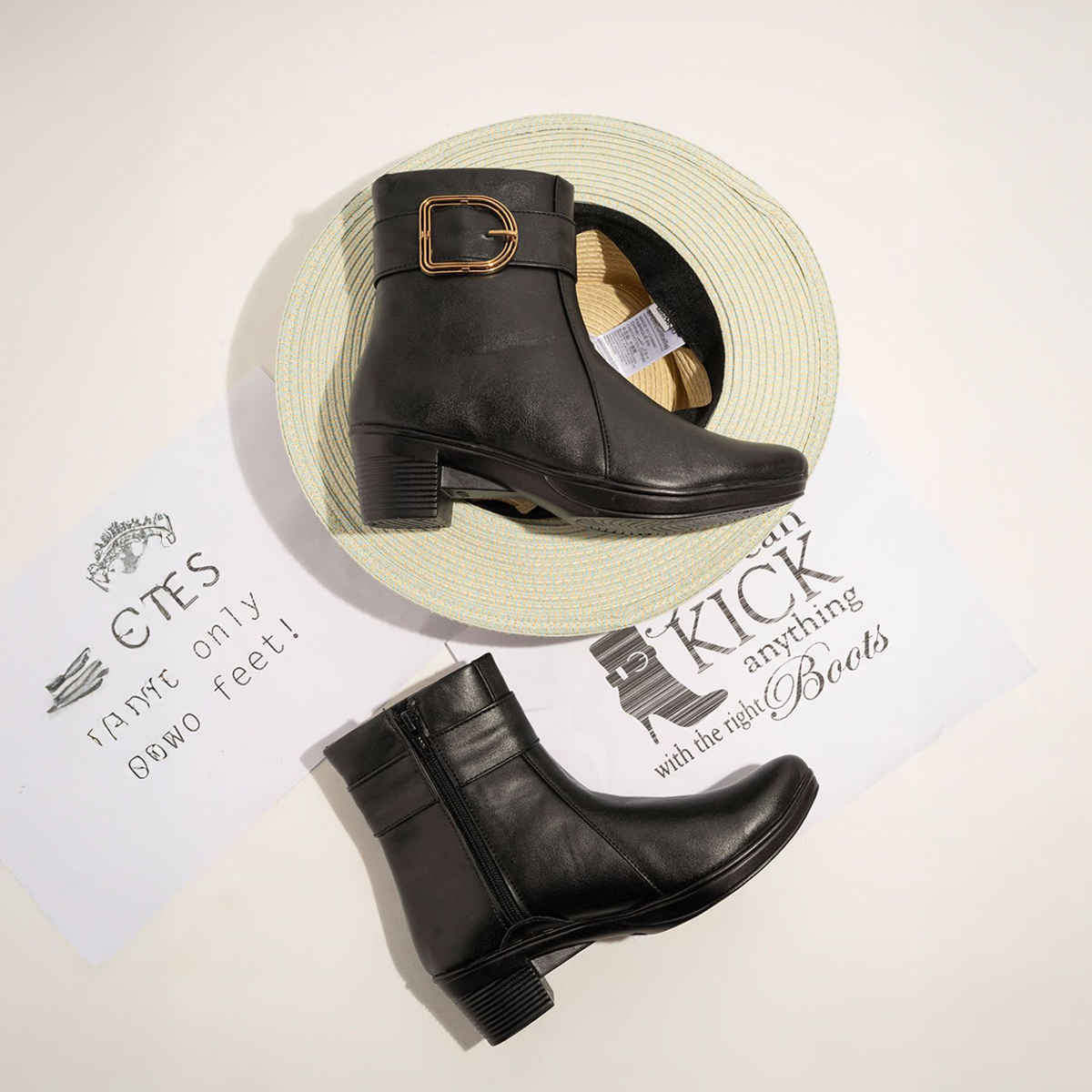Shoetopia Women's Smart Casual Boots | BT-7074 | Black - UK 7