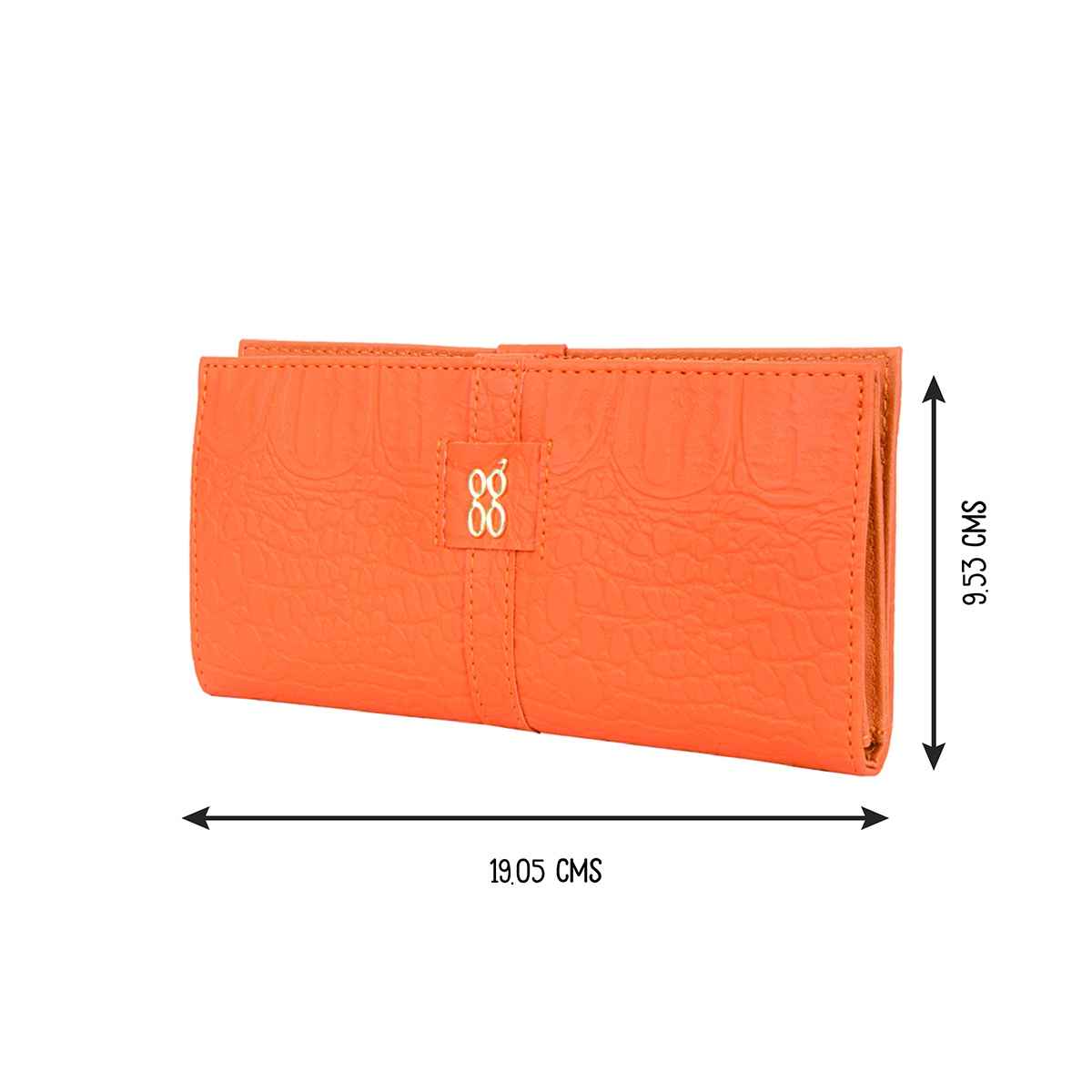 Baggit Women's Dock 2 Fold Wallets | Orange