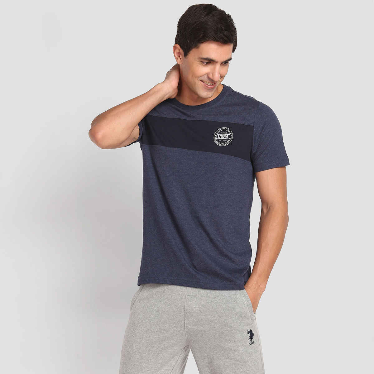 U.S. Polo Assn. Men's T-Shirt - Denim Melange | I681 | XL