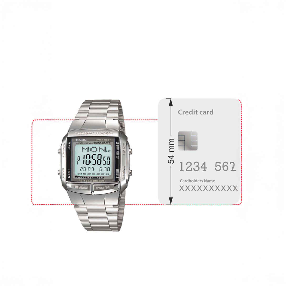 Casio Unisex Vintage Series Digital Grey Dial Watch | DB-360-1DF (DB27)