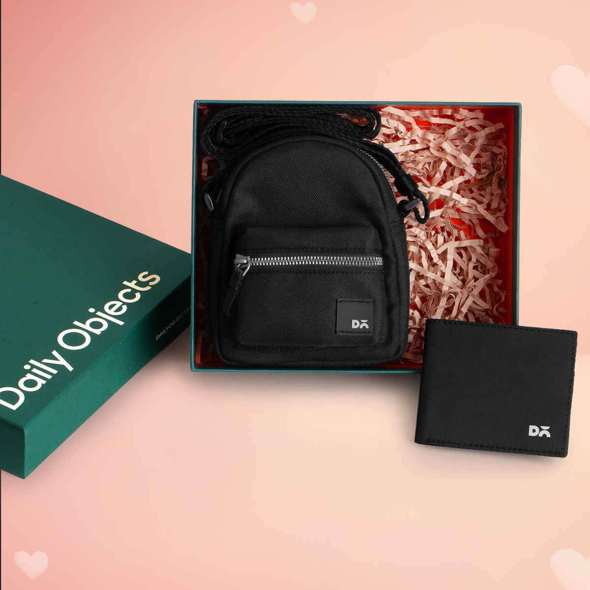 Daily Objects Sling Bag and Wallet Gift Box for Men