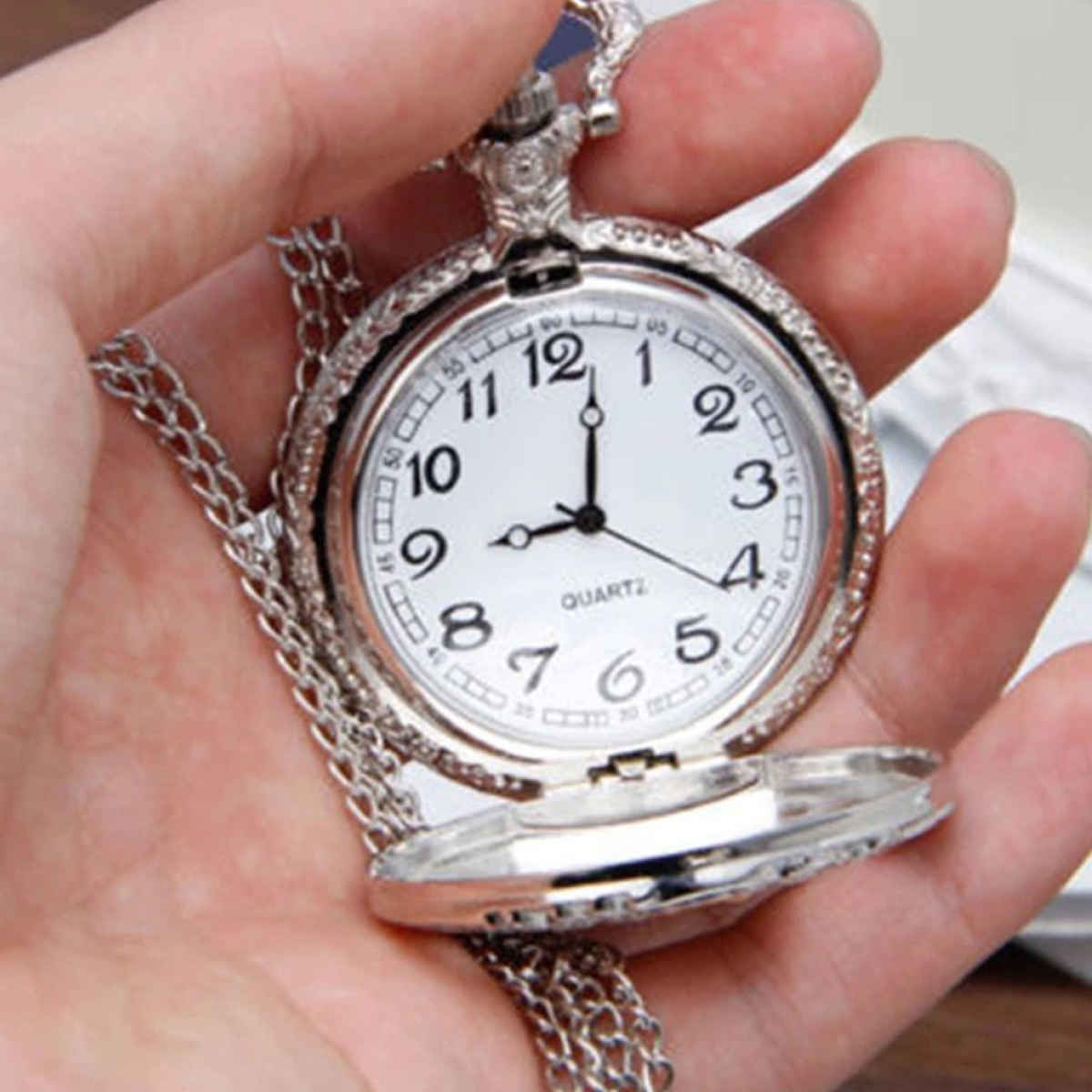 Youbella Pocket Watch For Husband Unique Gift Dual Purpose Stainless Clock For Men (Ybwatch - 0030)
