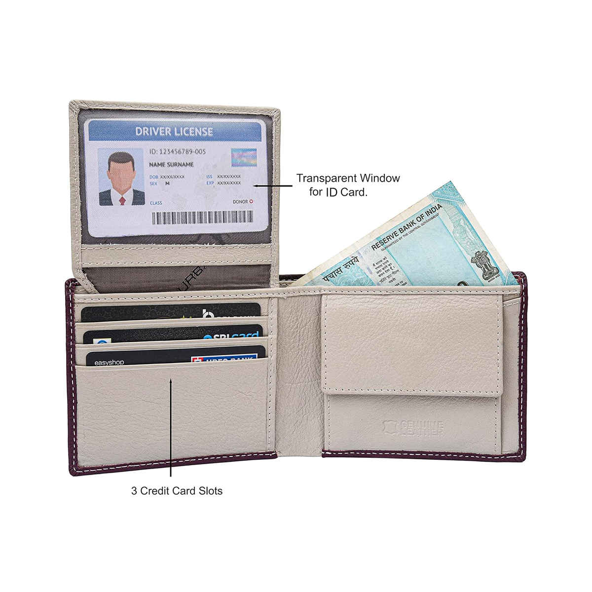 Urban Forest Men's Kyle Leather Wallet | Brown & Sand