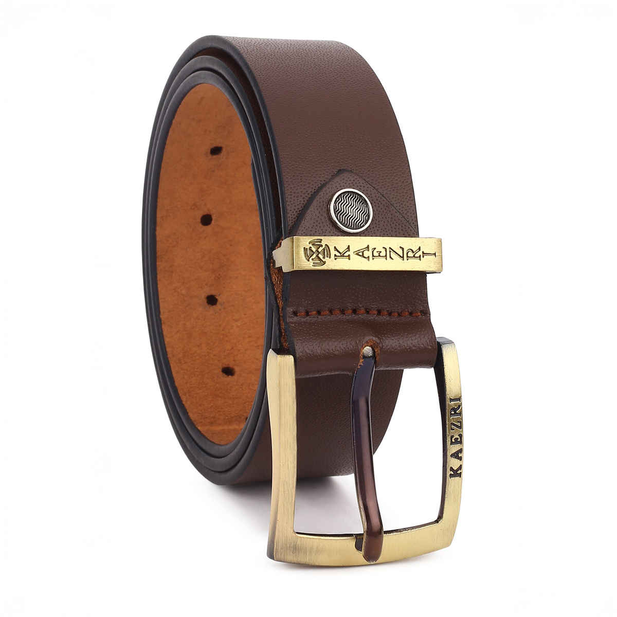 Kaezri Genuine Leather Brown Belt for Men | Mono - 38
