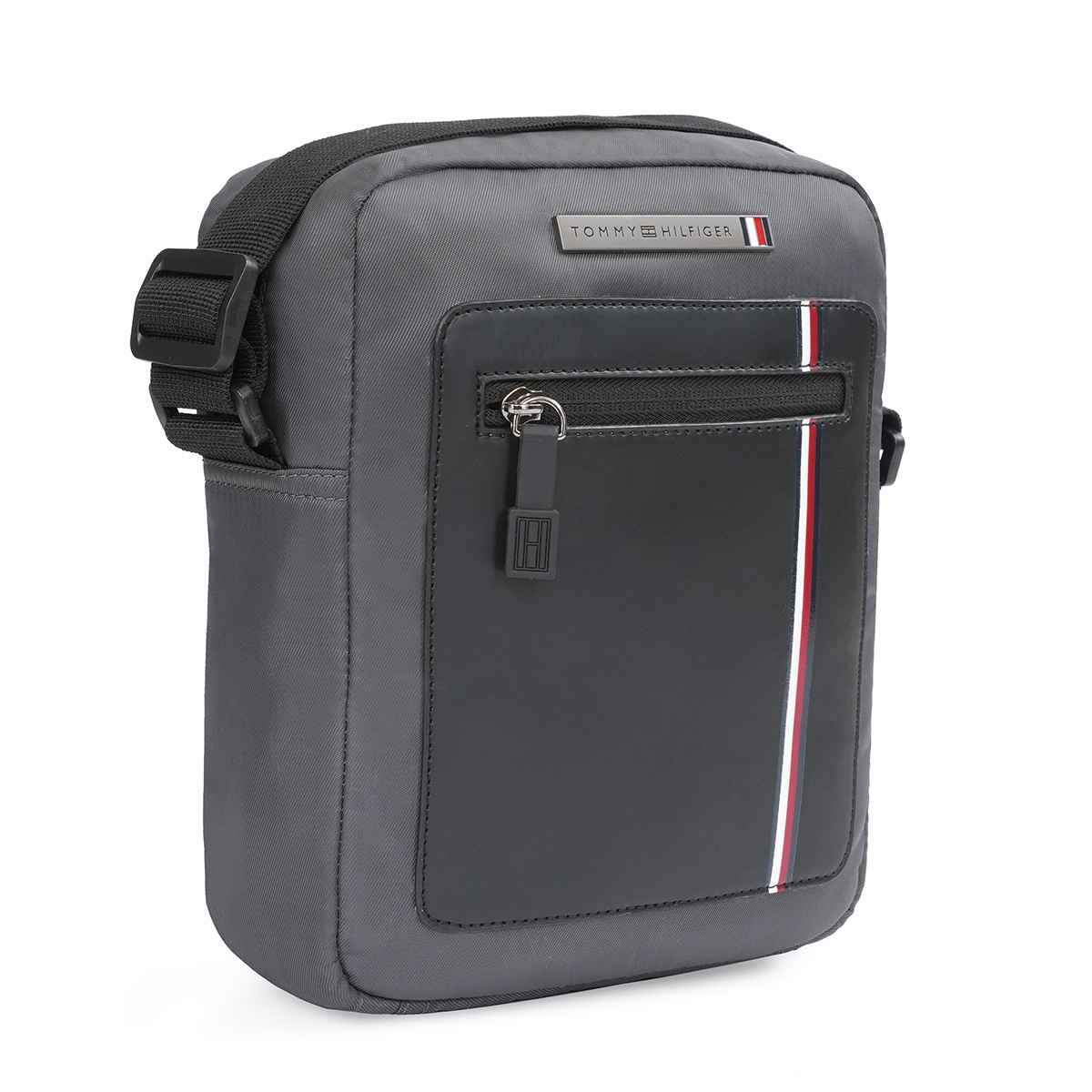 Tommy Hilfiger Unisex Solid Polyester 2 L Crossbody Bag | Grey - Free Size