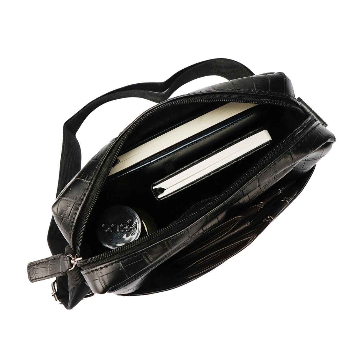 Cross Men's Textured Vegan Leather 5 L Crossbody Bag | Black