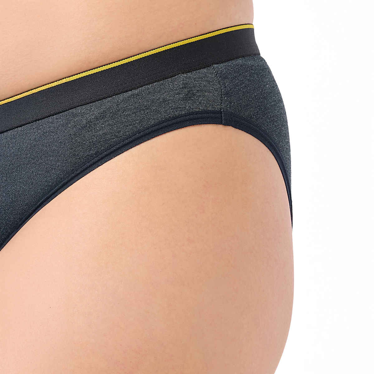 Bummer Women's Micro Modal Elastane Bikini Panties | Charcoal Melange - S