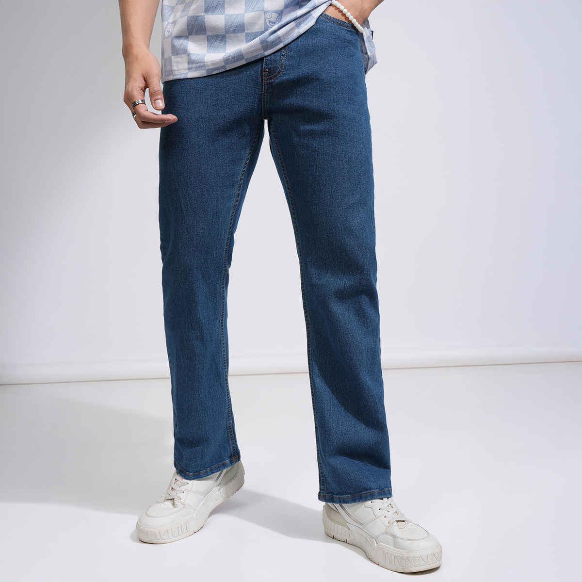 Highlander Men's Straight Fit Jeans | Light Blue - 32