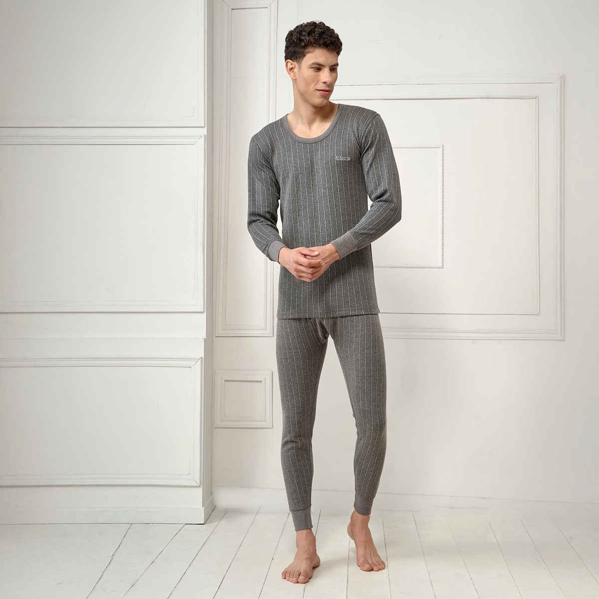 Lux Inferno Thermal Top and Bottom Set for Men | Charcoal | 100 | XXL