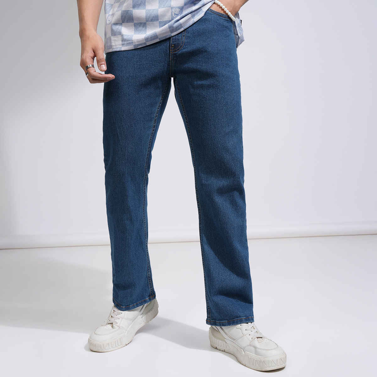 Highlander Men's Straight Fit Jeans | Light Blue - 34