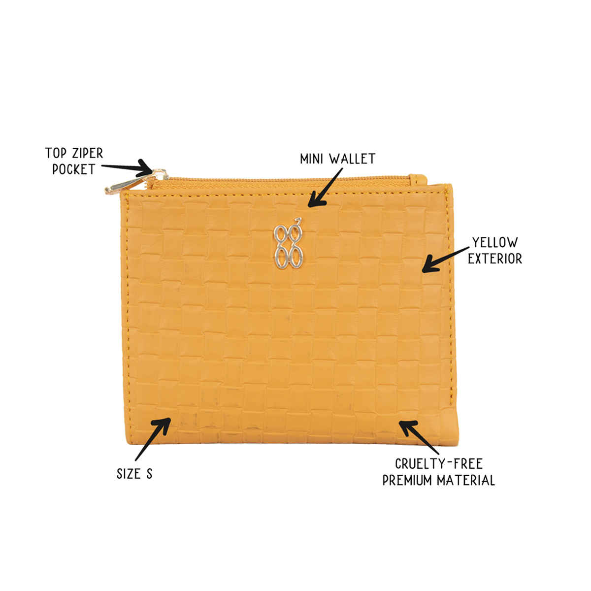 Baggit India Pvt Ltd | Women Small Yellow Two Fold Wallet