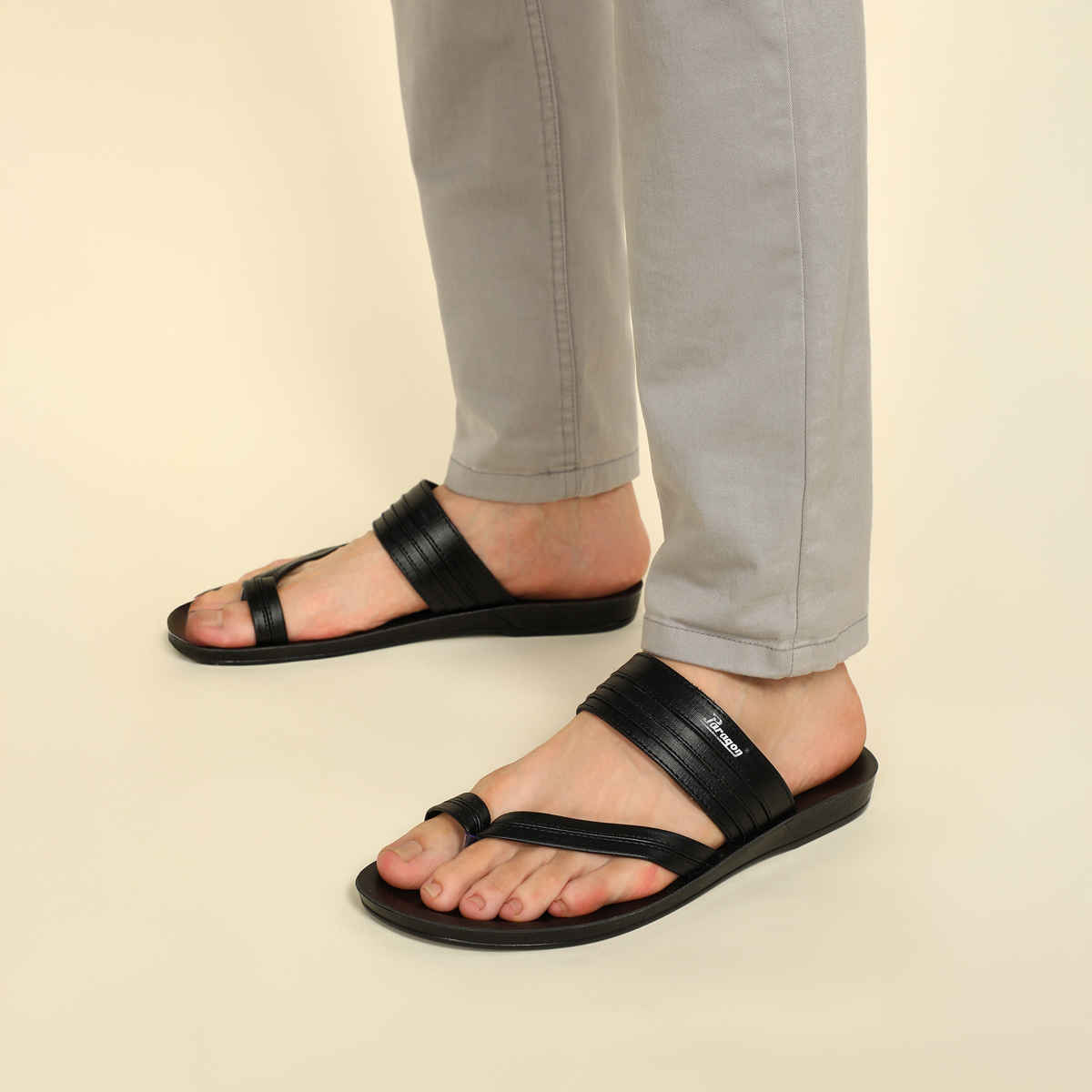 Paragon Men's Black Pu Sandals PUK2234G UK 6