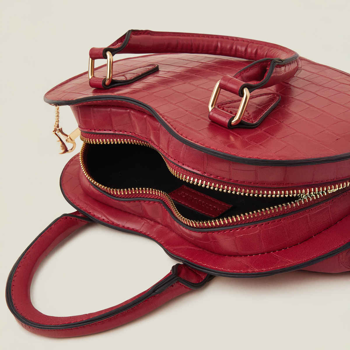 Accessorize London Women's Heart Handheld Sling Bag - Red