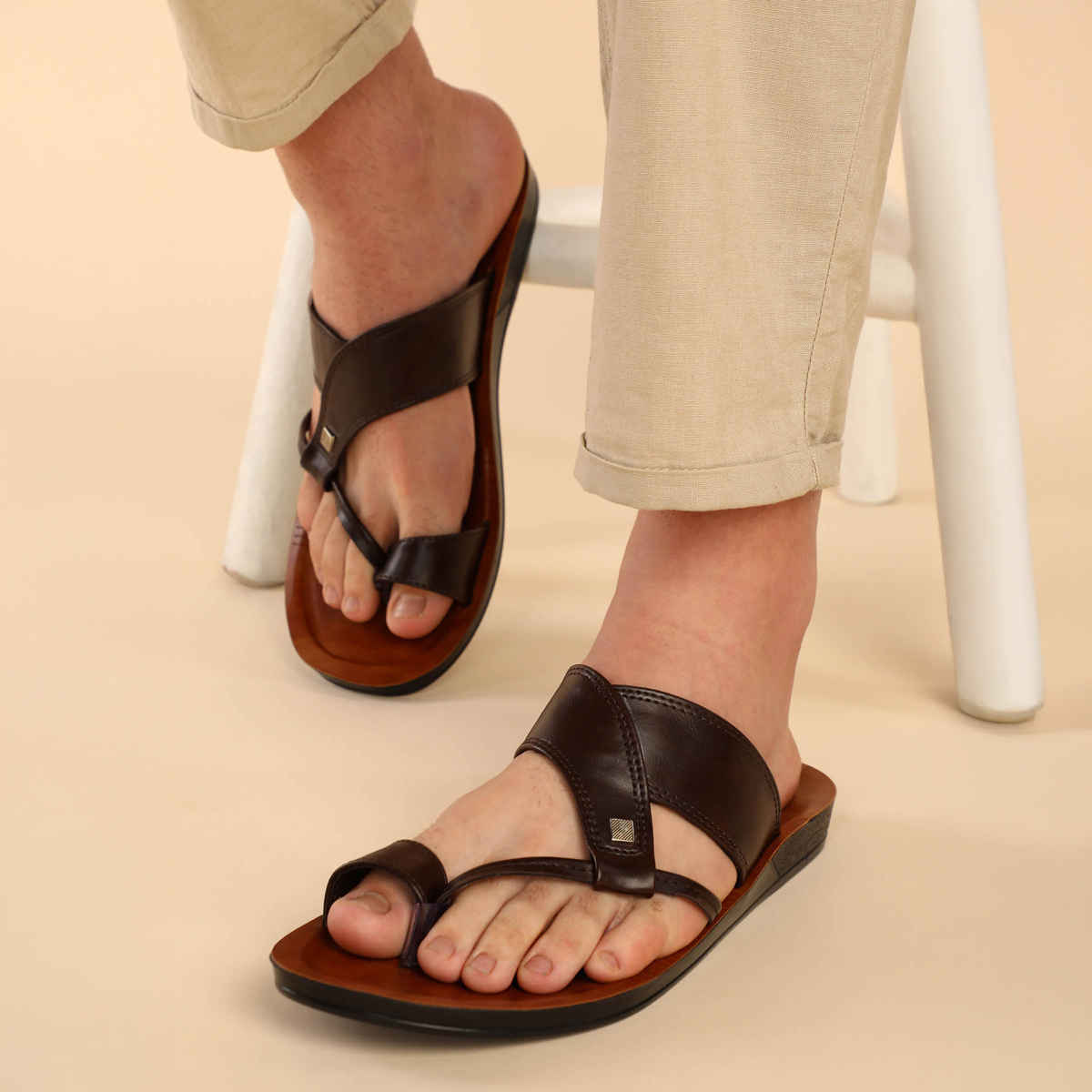 Paragon Men's Brown Pu Sandals PUK2221G UK 7