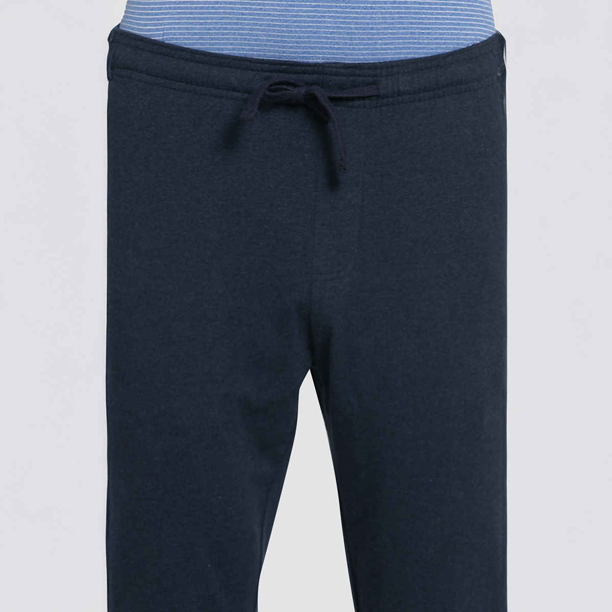 Van Heusen Athleisure Men Smart Tech & Easy Stain Release Trackpants |Blue Melange |L