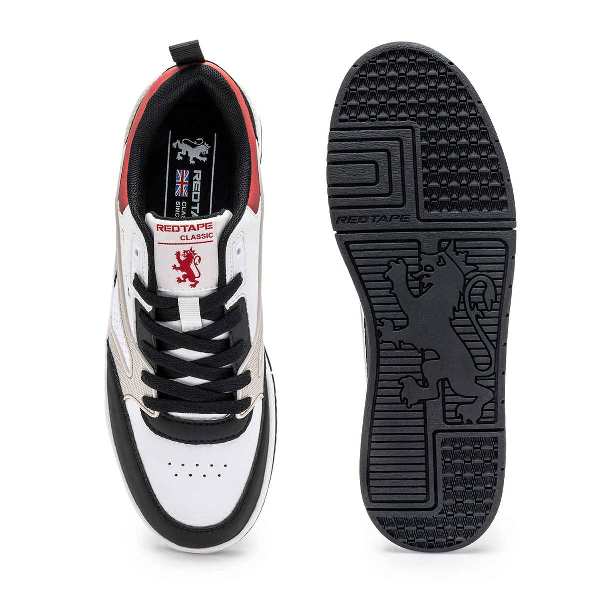 Red Tape Men's Sneakers | RSL0272A | White and Red - UK 6