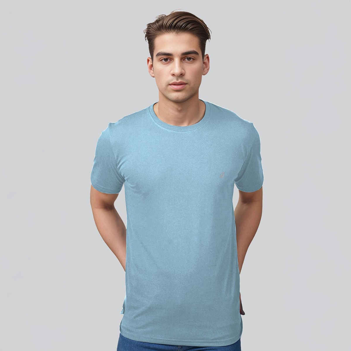 Lux Nitro Men's Round Neck T-shirt | Sky - XXL