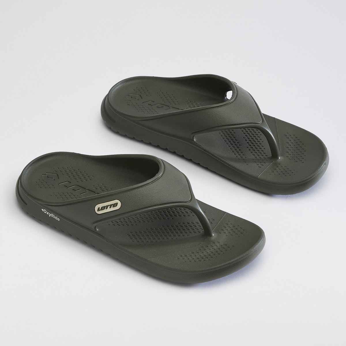 Lotto Men's Flip-Flops Momentum Rifle | Green-Sandshell - UK 8