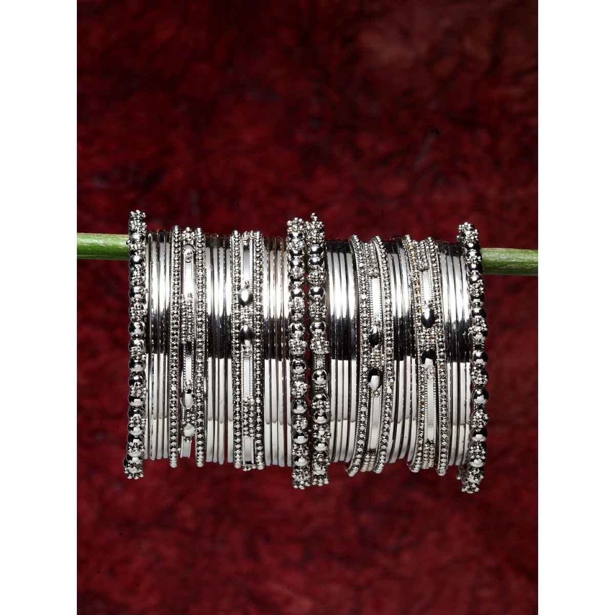 Shining Diva Fashion Oxidised Latest Stylish Traditional Bangles for Women | 10780b-2.8