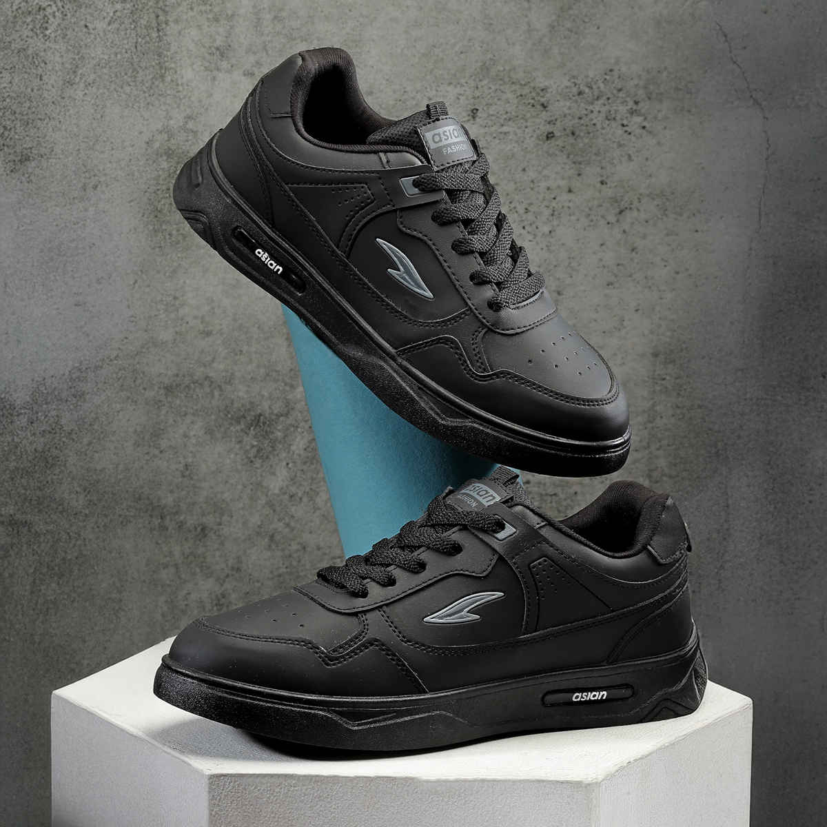 Asian Boston-01 Men Sneakers | Black | Size-10