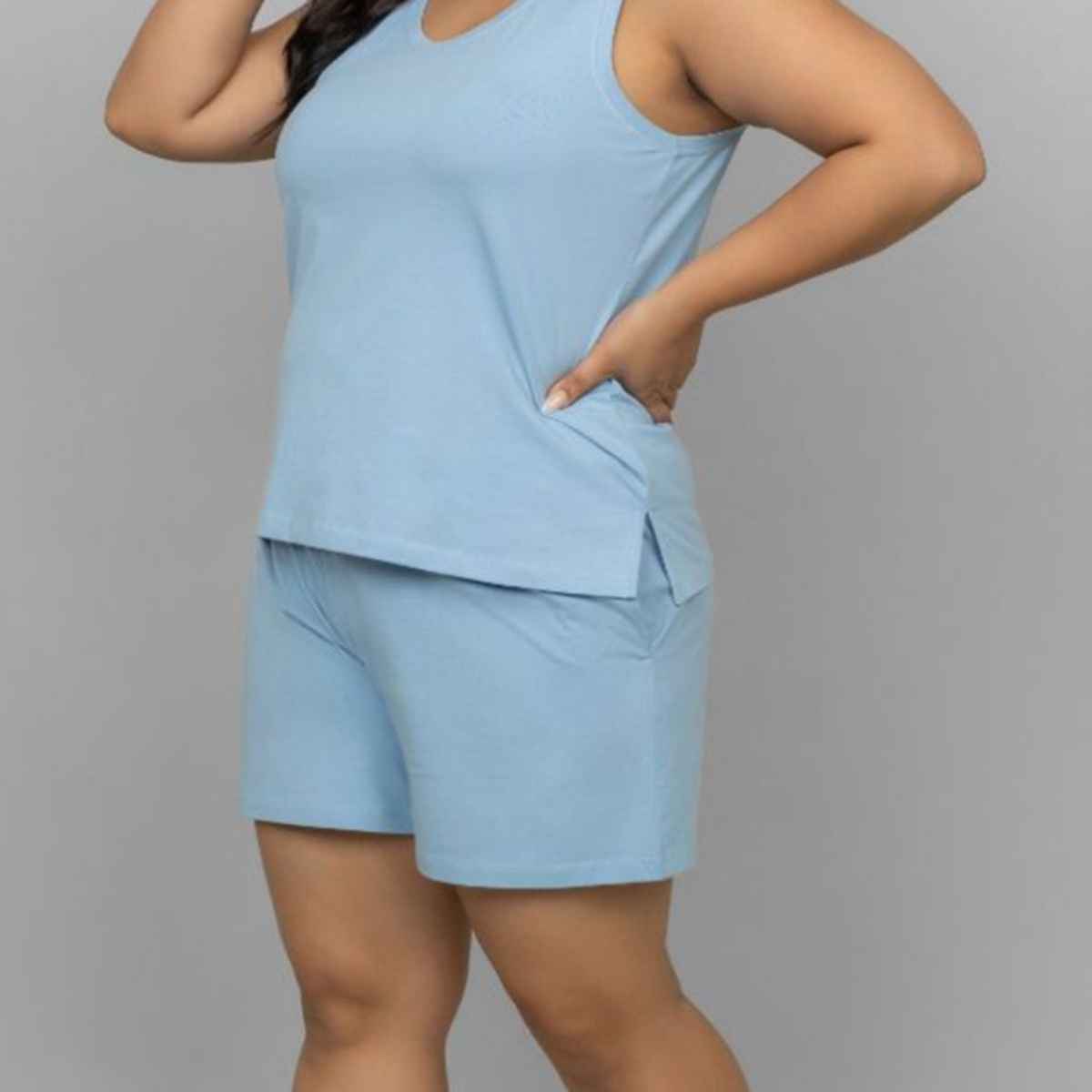 EQL Women's Pure Cotton Shorts | Light Blue - M