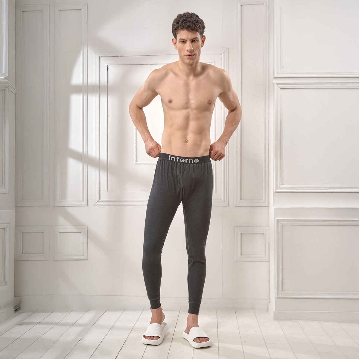 Lux Inferno Men's Premium Fleece Thermal Trouser | Black - 80