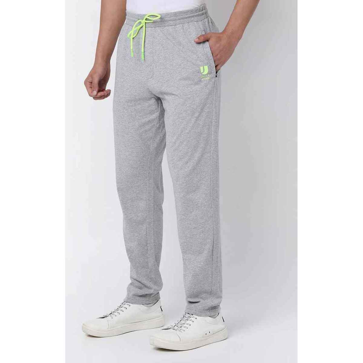 Underjeans by Spykar Men's Pure Cotton Pyjama | Grey Melange - L