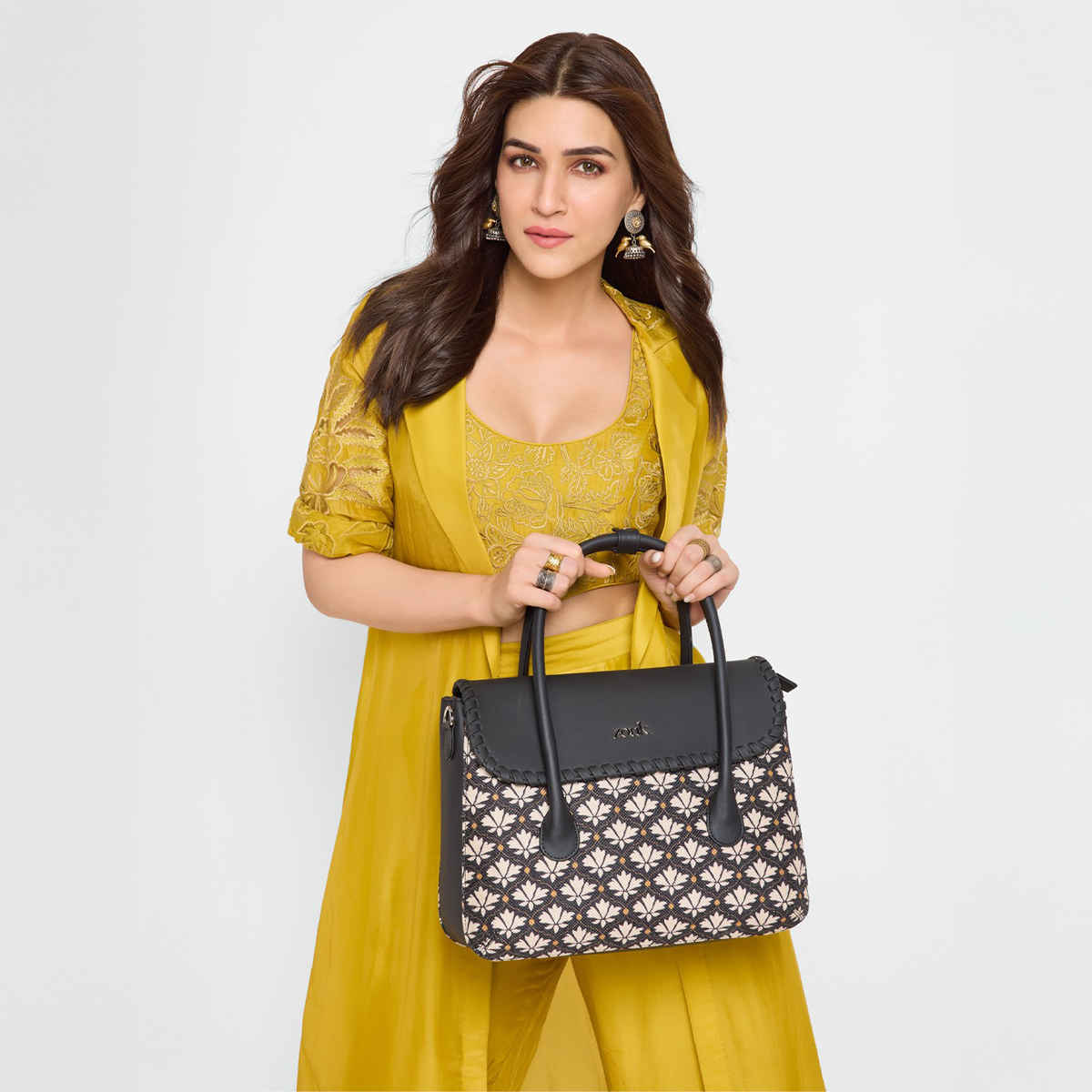 Zouk Women's Floral Vegan Leather 11 L Satchel | Multicolour - One Size