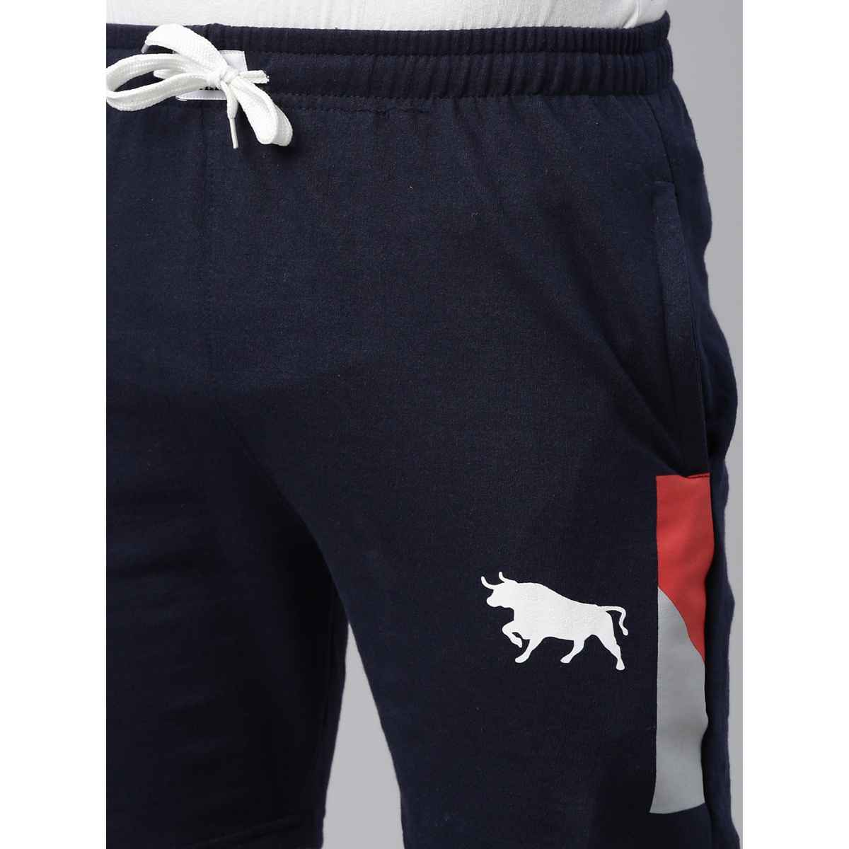 Bushirt Men's Side Block Shorts | Navy Blue - M