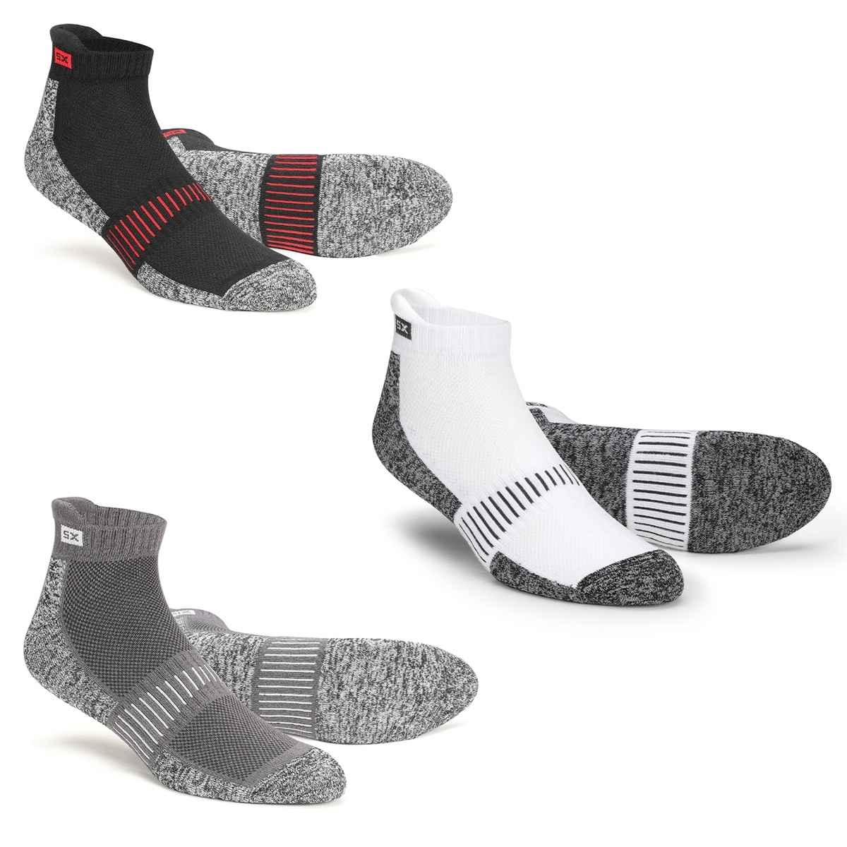 Supersox Men's Patterned Combed Cotton Ankle Length Socks | Assorted - Free Size