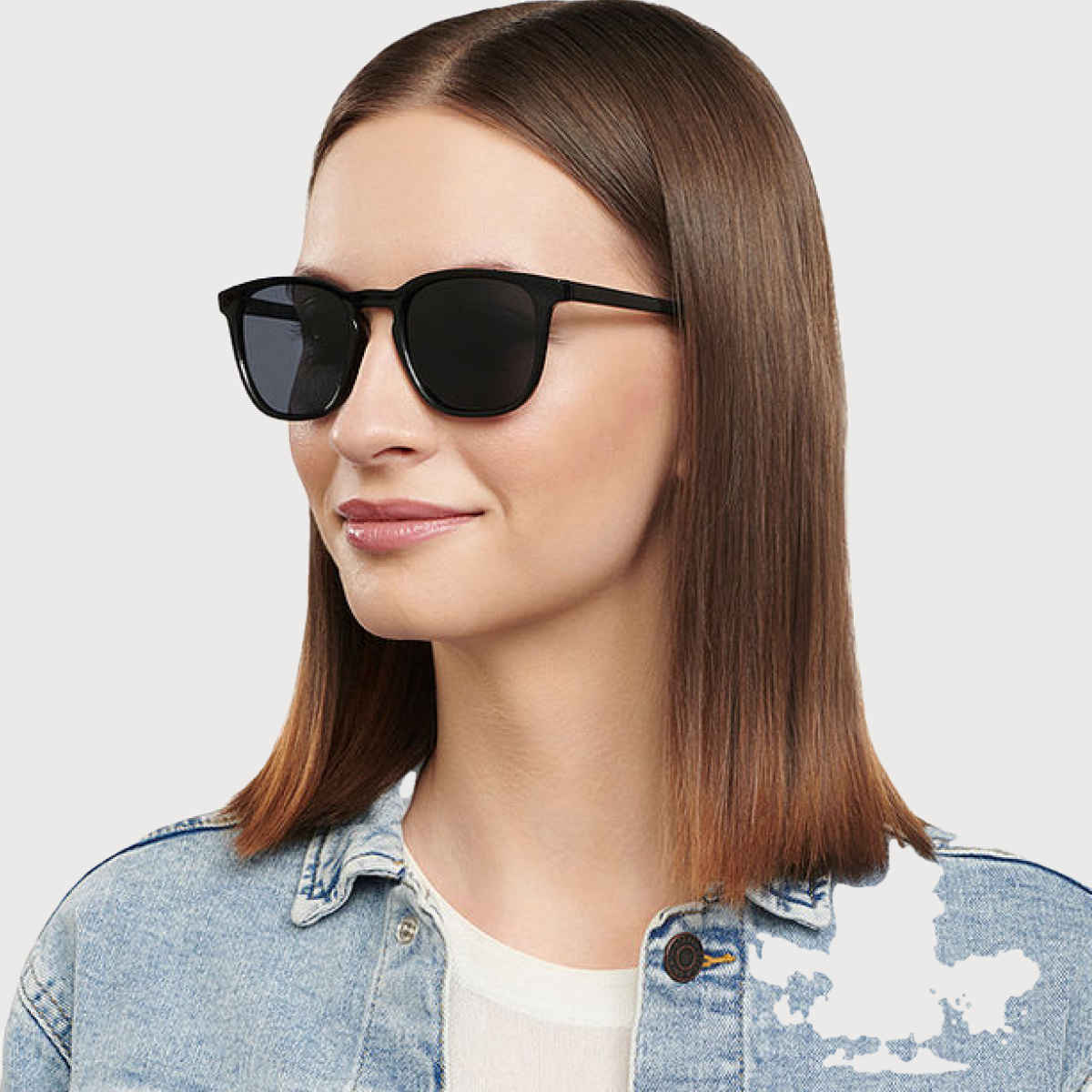 Vincent Chase By Lenskart Unisex Solid Plastic Wayfarer Sunglasses | Black - L