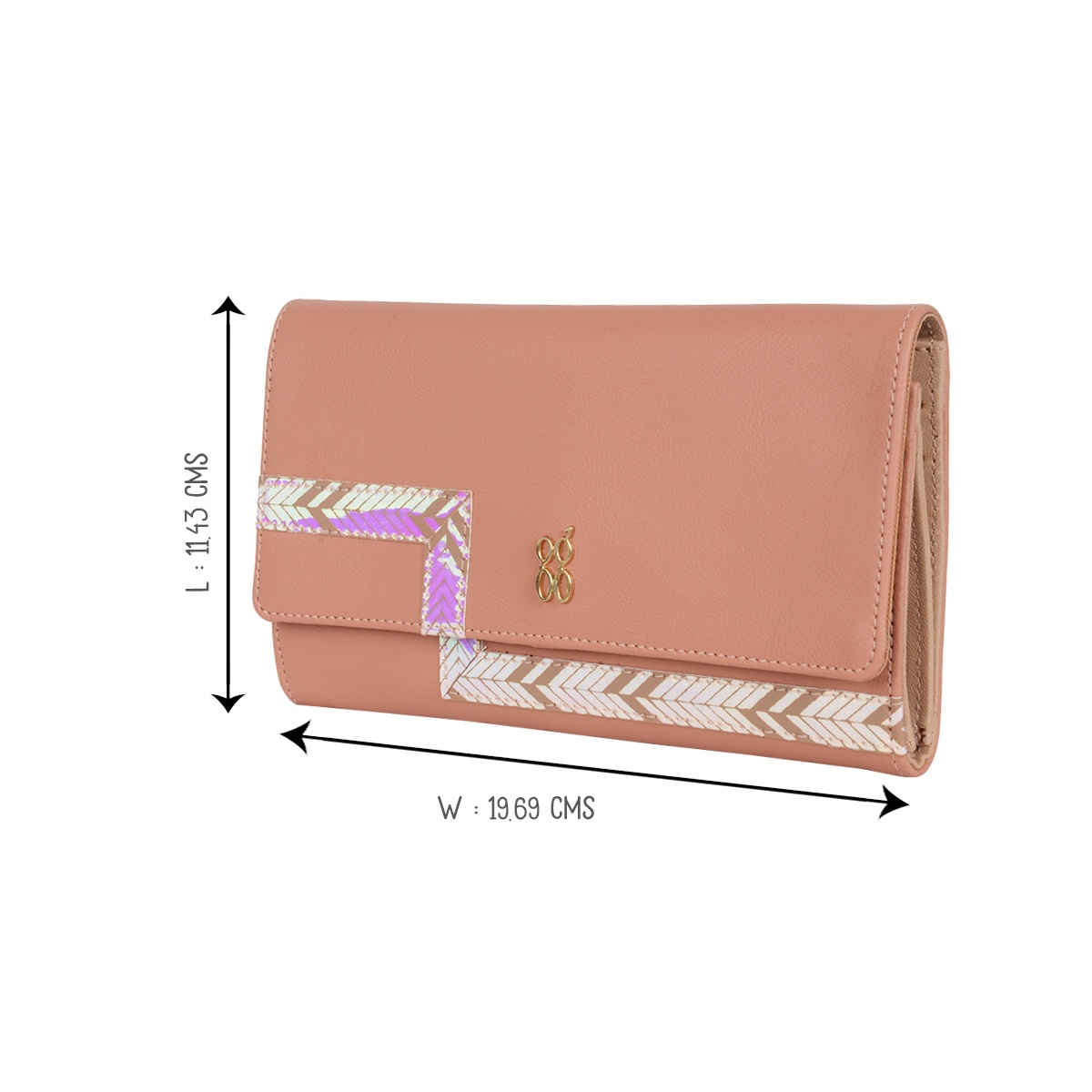 Baggit Women's Yes 3 Fold Wallets | Rose