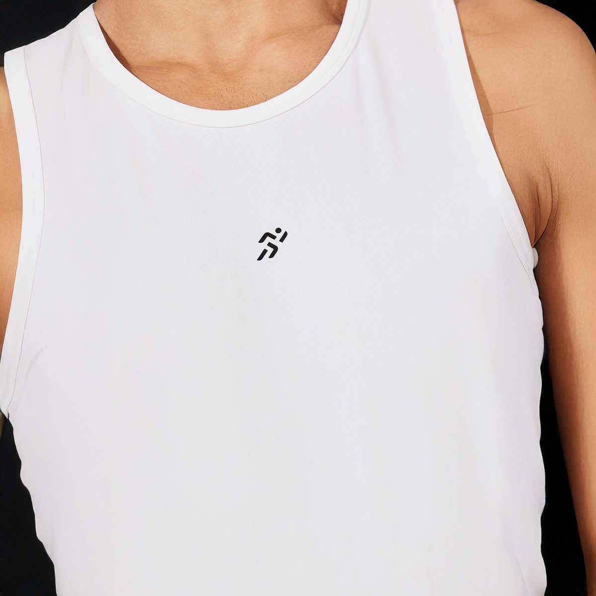 Styli Men's Super Stretch Drop Armhole Stringer Workout Tank | White - S