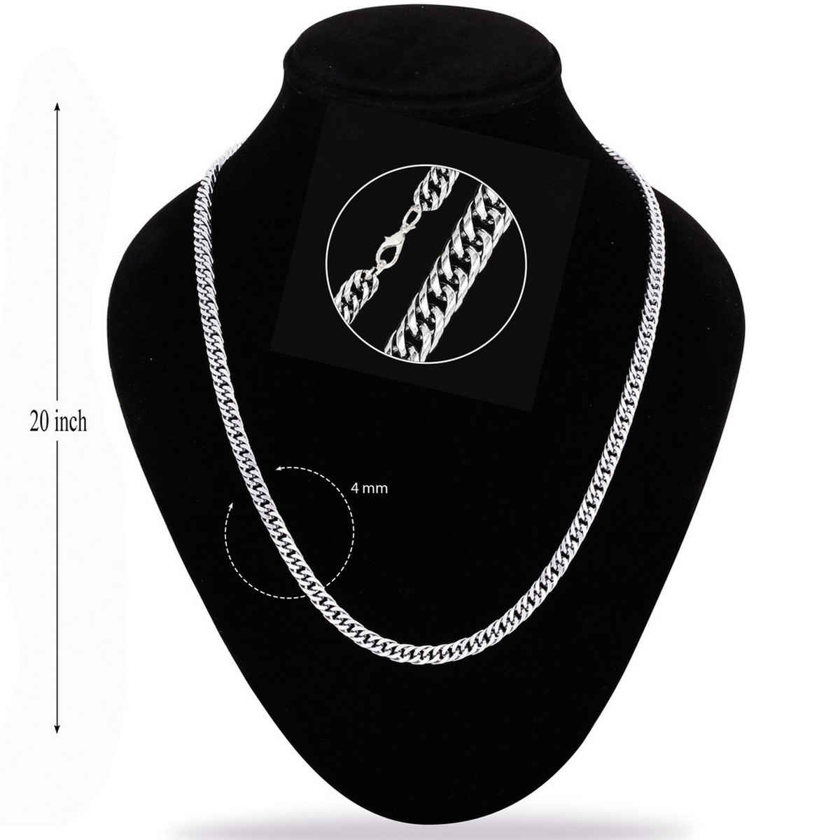 Fashion Frill Men's Interlink Chain Silver 20 Inches