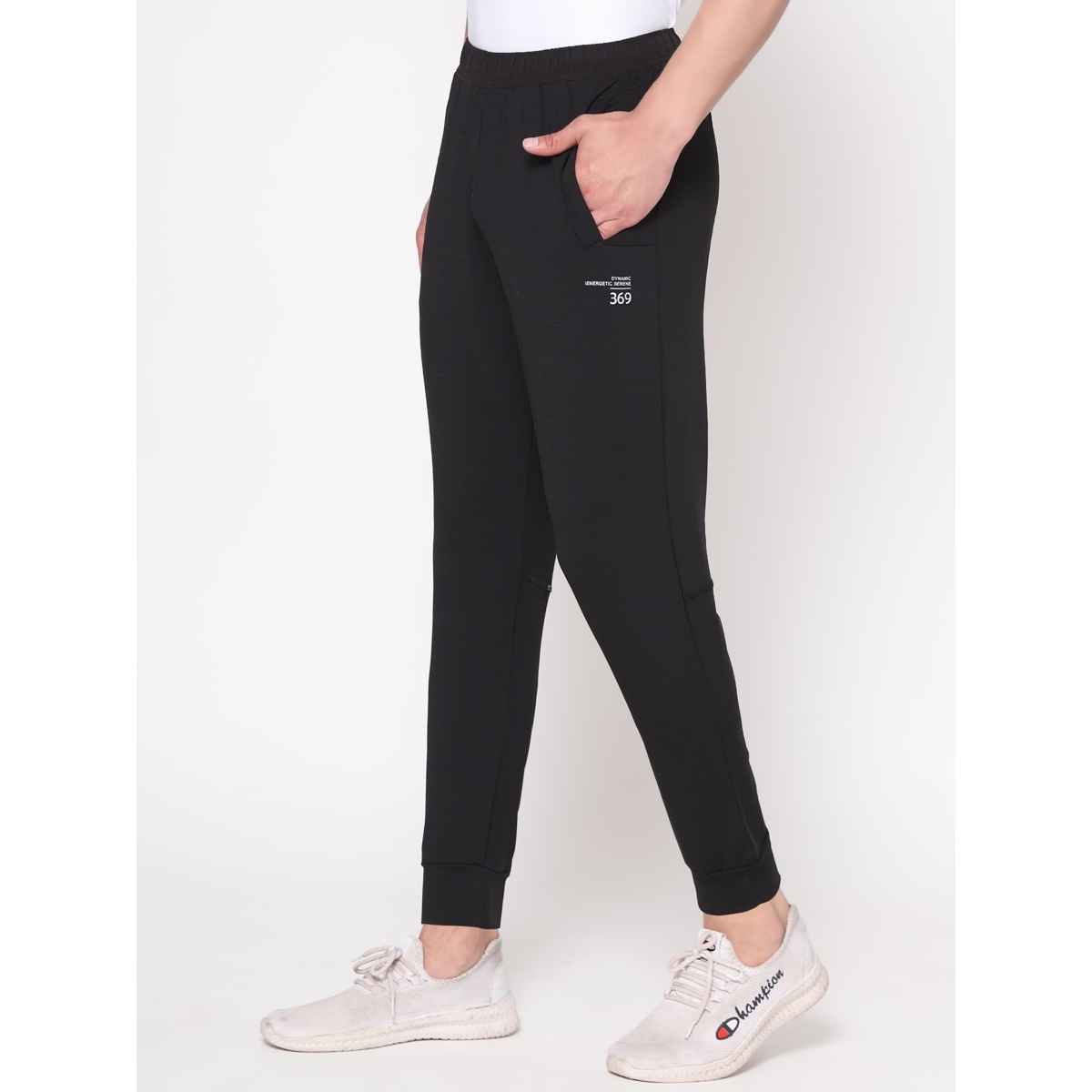 Dida Men's Sports Track Pant Regular Comfortable Stretchable Dry-Fit | Black - M