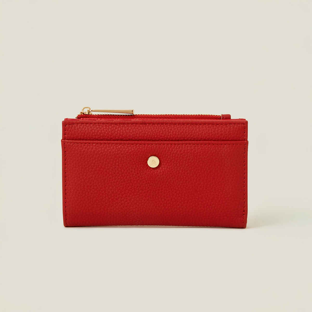 Accessorize London Women's Faux Leather Red Medium Slimline Wallet