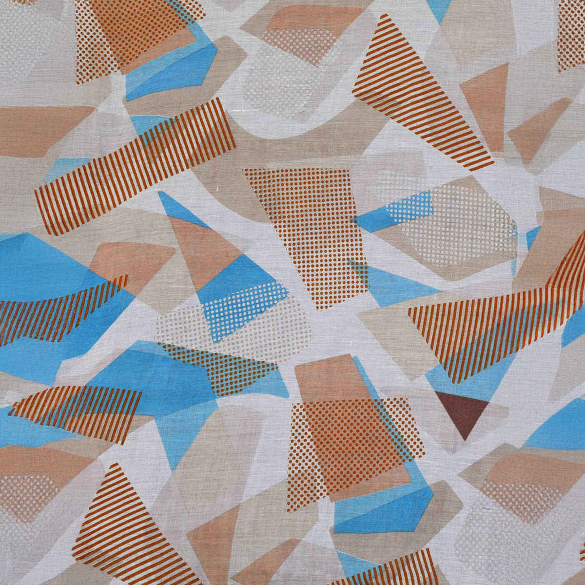 Fabseasons Women's Abstract Cotton Scarf | Brown - Free Size