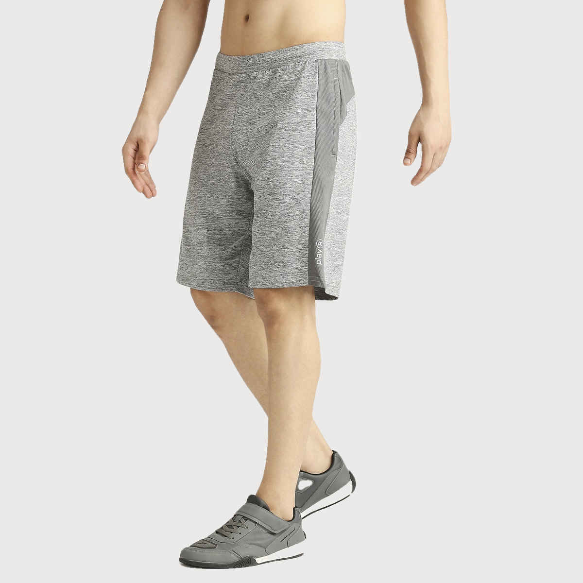 PlayR Men's Running Essential Shorts Polyester Spandex | Light Grey - M
