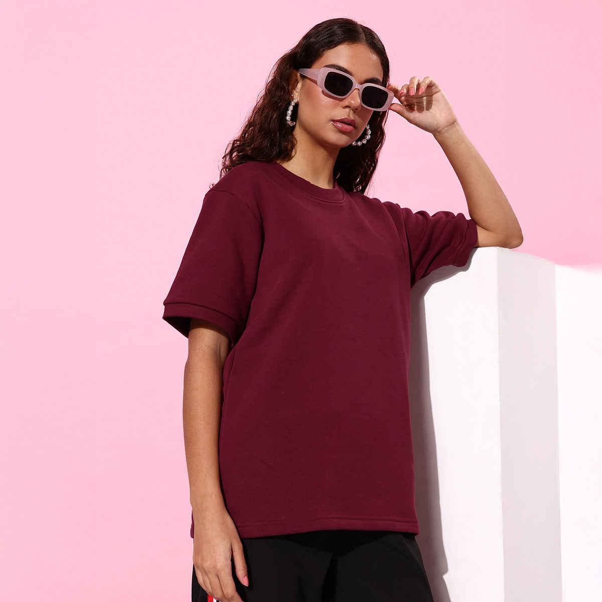 Dillinger Women's Sweatshirt | DLWMNSWT062 | Maroon - S