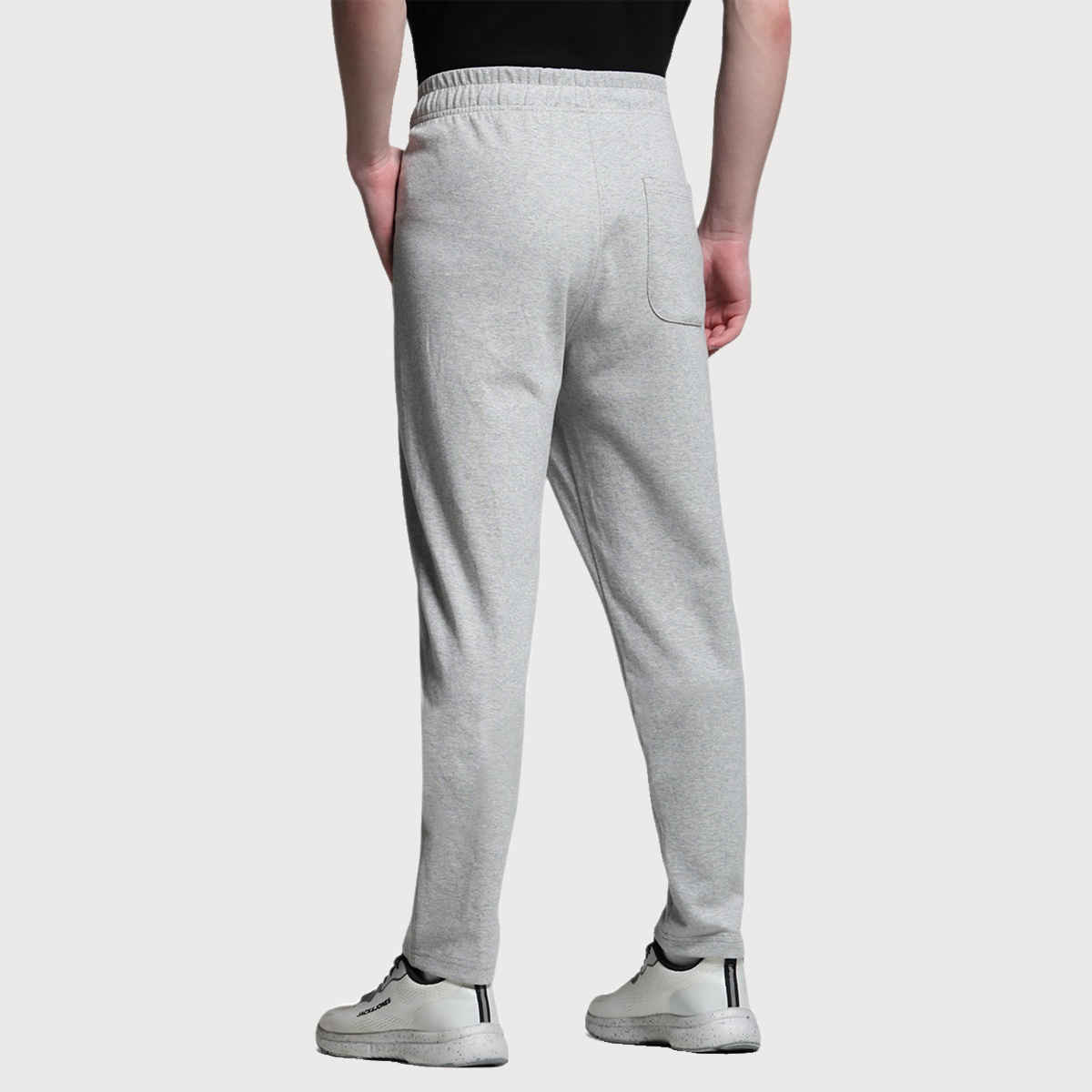 JACK & JONES Men's Regular fit Track Pant | Melange Grey - XXL