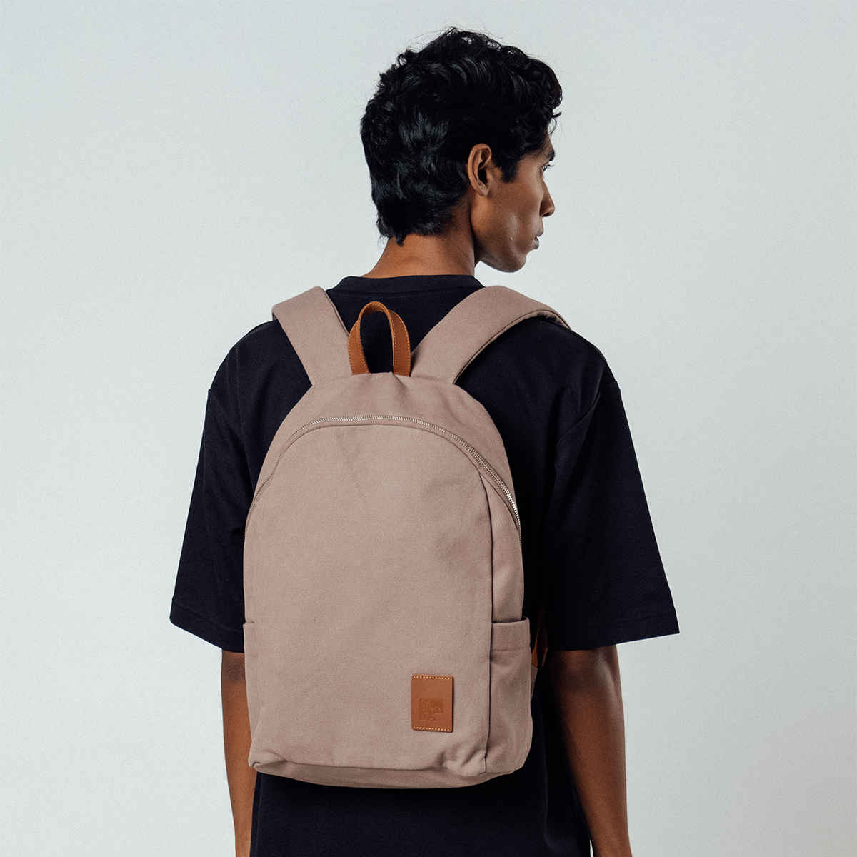 Daily Objects Medium Size Pedal Everyday Casual Laptop Backpack Compatible Upto 14 In Laptop|Beige
