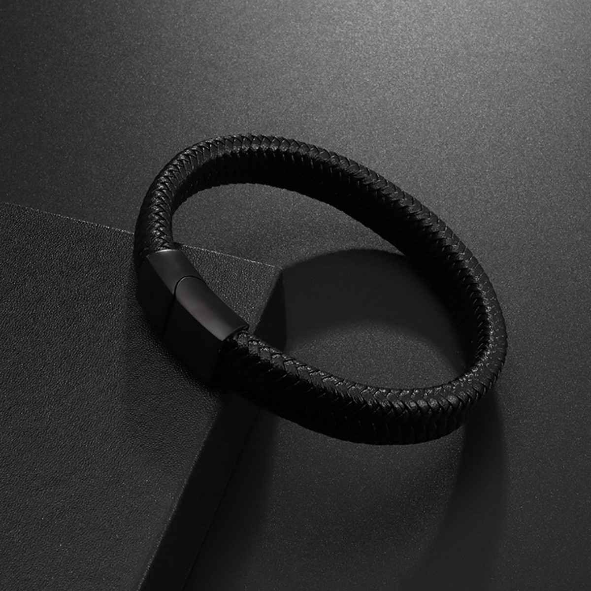 Fashion Frill Men's Rope Bracelet Black Regular